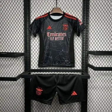 24-25 Benfica away black kid kit