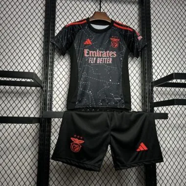 24-25 Benfica away black kid kit