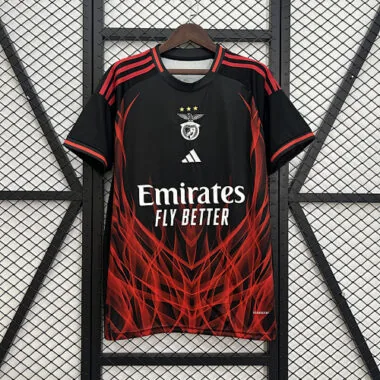 Camisa especial preta e vermelha do Benfica 25-26