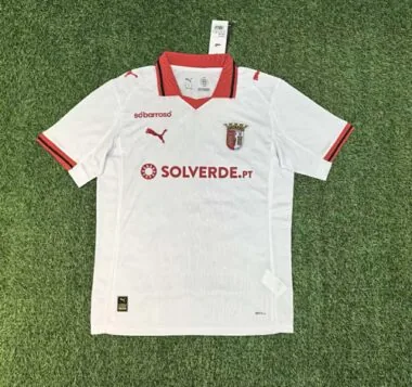 Camisa de futebol do Braga para jogos fora de casa, tamanhos S-2XL, de 25 a 26