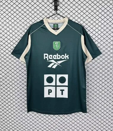 Camisola de treino retro do Sporting de Lisboa 2000/01, verde, tamanhos S-2XL