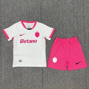 Sporting Lisbon 2025/26 October Pink Kids Kit Size: 16-28