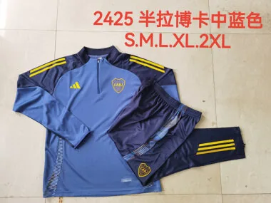 24-25 Boca blue half zip training suit