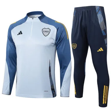 24-25 Boca gray blue half zip training suit