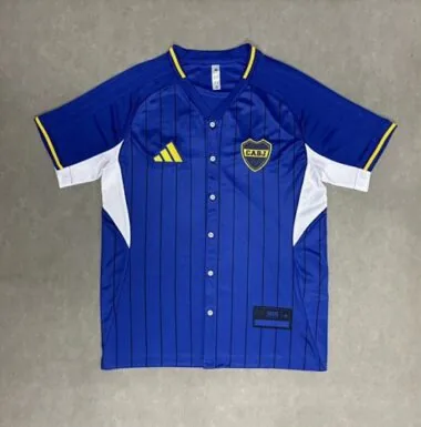 25-26 Boca blue baseball jersey