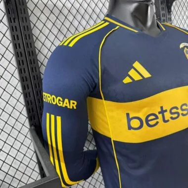 25-26 Boca home long sleeve player version jersey