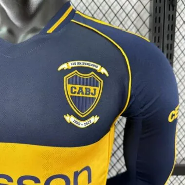 25-26 Boca home long sleeve player version jersey