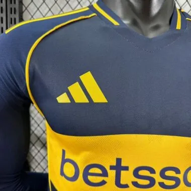 25-26 Boca home long sleeve player version jersey