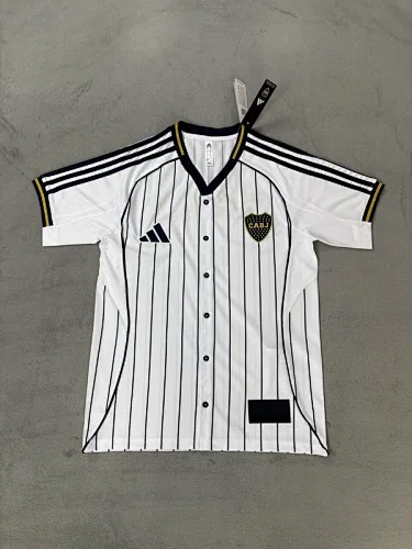 25-26 Boca white baseball jersey