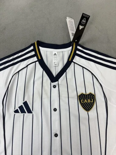 25-26 Boca white baseball jersey