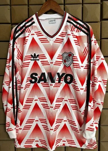 Retro River Plate 1994 Away Long Sleeve Jersey