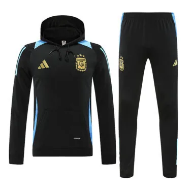 24-25 Argentina black hoodie suit