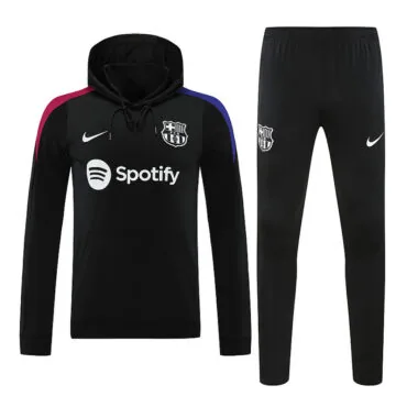 24-25 Barcelona black hoodie suit