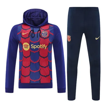 24-25 Barcelona blue and red hoody suit