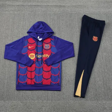 24-25 Barcelona blue and red hoody suit