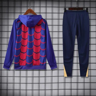 24-25 Barcelona blue and red hoody suit