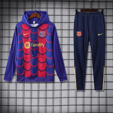 24-25 Barcelona blue and red hoody suit