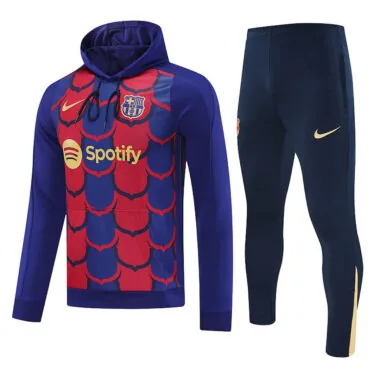24-25 Barcelona blue and red hoody suit