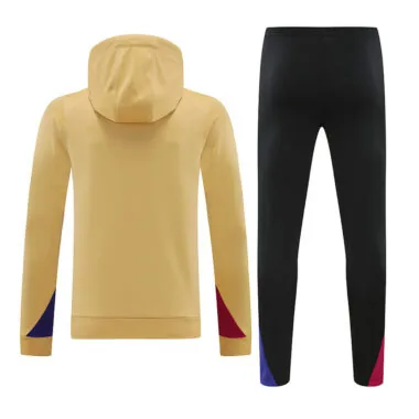 24-25 Barcelona gold hoodie suit