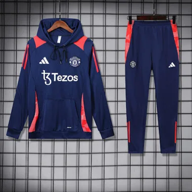 24-25 Manchester United Dark blue hoodie suit