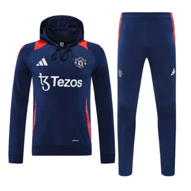 24-25 Manchester United Dark blue hoodie suit