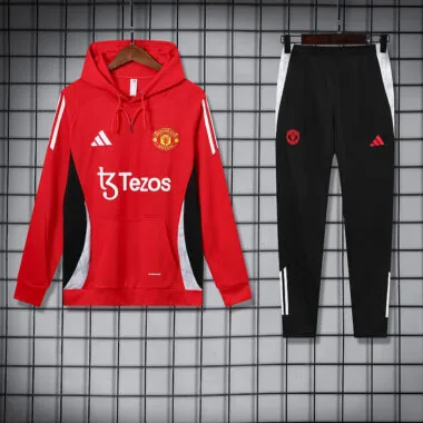 24-25 Manchester United red hoodie suit