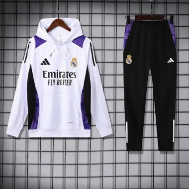 24-25 Real Madrid White hoodie suit