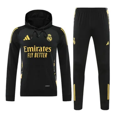 24-25 Real Madrid black hoodie suit