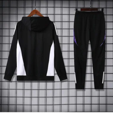 24-25 Real Madrid black hoodie suit