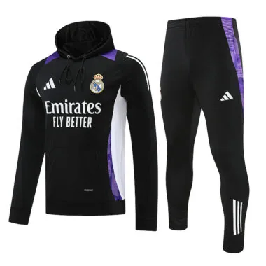 24-25 Real Madrid black hoodie suit