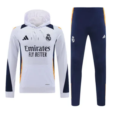 24-25 Real Madrid white hoodie suit