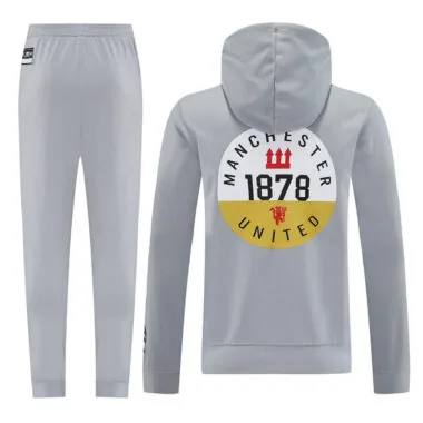 25-26 Manchester United gray hoodie suit