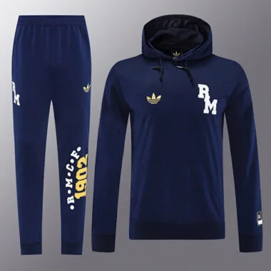 25-26 Real Madrid dark blue hoodie suit