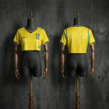 Wereldkampioenschap voetbal Brazilië 2026 – Home Crop Top, maten S-2XL