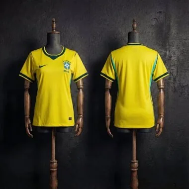 Damesvoetbalshirt Brazilië WK 2026, maten S-2XL