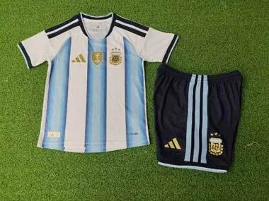 Argentina 2026 World Cup Home Player Version Kid kit size 16-28