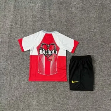 Barcelona 2025/26 Red And White KAROL G VERSION kid kit (Size 16-28)
