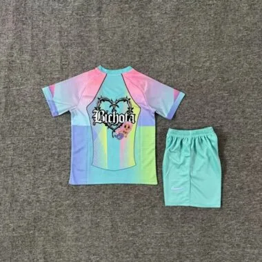 Barcelona 2025/26 Yellow And Blue KAROL G VERSION kid kit (Size 16-28)