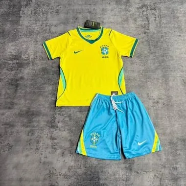 Brazil 2026 World Cup Home Kid kit size 16-28