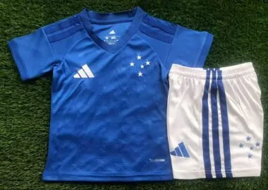 Cruzeiro 2026/27 home kid soccer jersey size 16-28