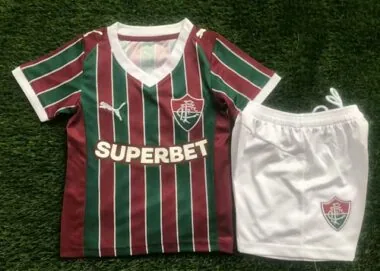 Fluminense 2026/27 home kid soccer jersey size 16-28