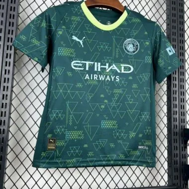 Manchester city 2025/26 Fourth Away Kids Kit (Size 16-28)