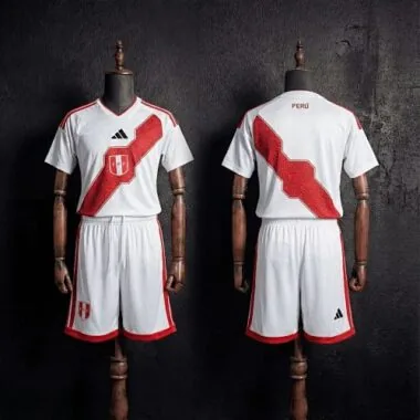 Equipamento infantil da seleção do Peru para o Mundial de 2026, tamanhos 16-28