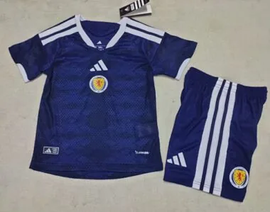Scotland 2026 World Cup home Player Version Kid Kit jersey size 16-28