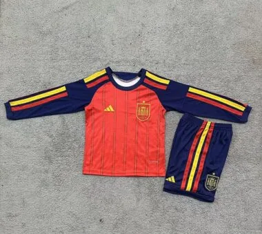 Spain 2026 World Cup Home Long Sleeve kids Jersey
