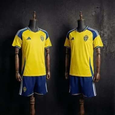 Sweden 2026 World Cup Home Kid kit (Size 16-28)