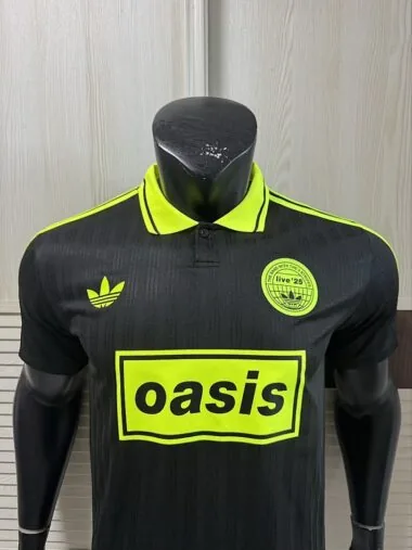 2025/26 AD x Oasis Tour Jacquard Black and Green font 25 Player Version Jersey (S-2XL)