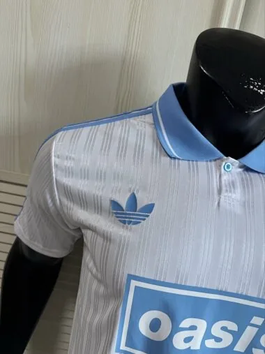 2025/26 AD x Oasis Tour Jacquard Blue and White font 25 Player Version Jersey (S-2XL)