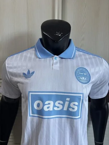 2025/26 AD x Oasis Tour Jacquard Blue and White font 25 Player Version Jersey (S-2XL)
