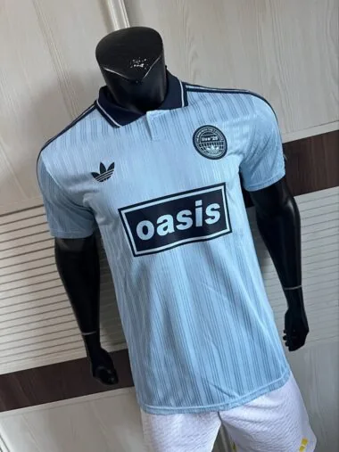 2025/26 AD x Oasis Tour Jacquard Blue font 25 Player Version Jersey (S-2XL)
